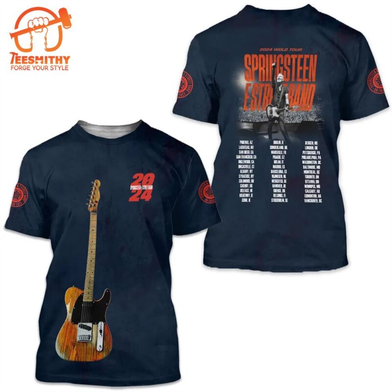 Bruce Springsteen E Street Band World Tour 2024 3D Tshirt