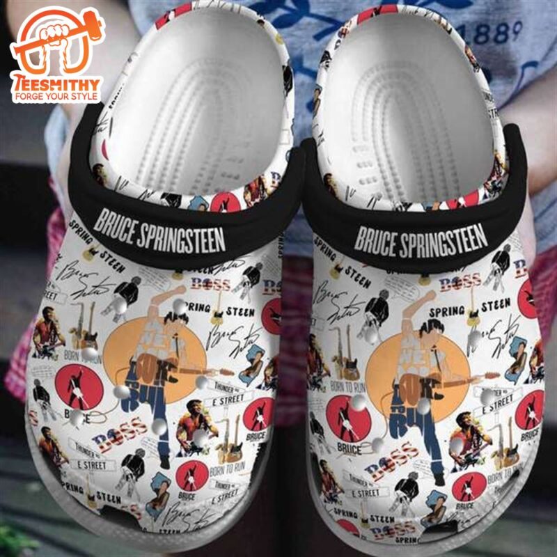 Bruce Springsteen Music Crocs Crocband Clogs Shoes Comfortable For Men Women and Kids