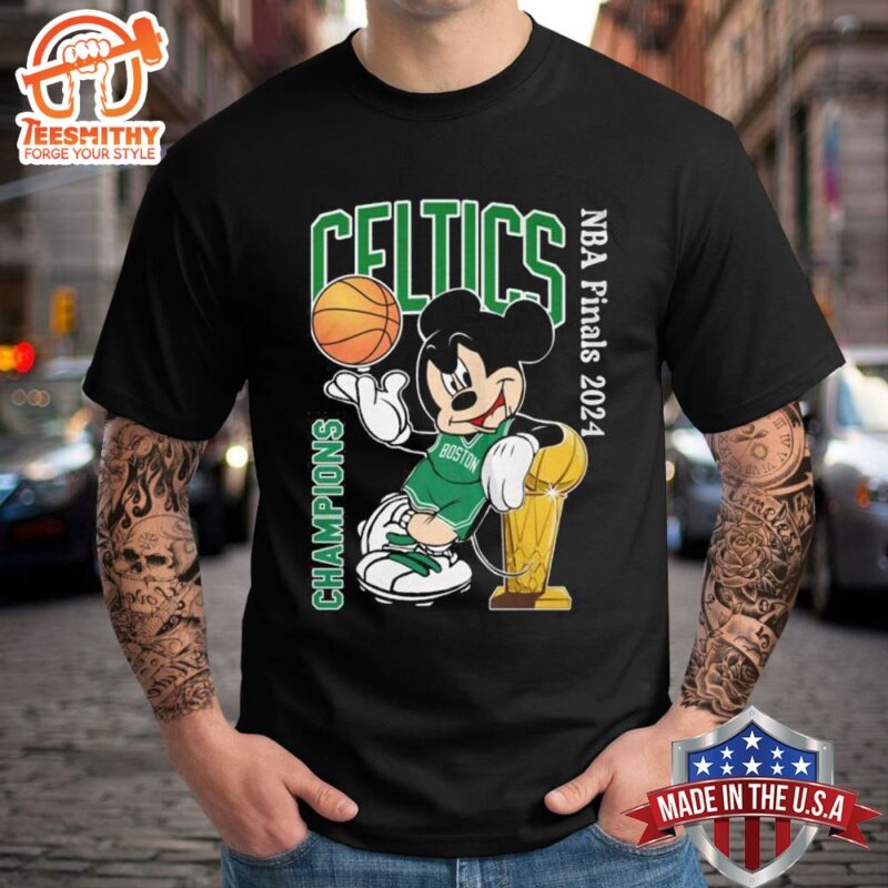 Champions Boston Celtics NBA Finals 2024 x Mickey Mouse T-Shirt
