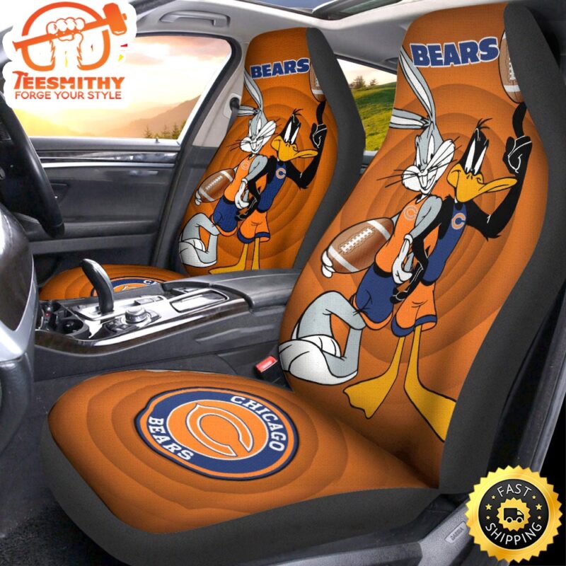 Chicago Bears Bugs-Bunny With Daffy Duck Car Seat Covers