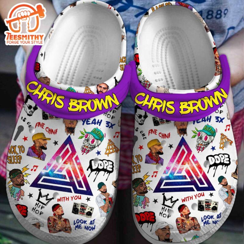 Chris Brown Music Crocs Crocband Clogs Shoes Comfortable For Men Women and Kids