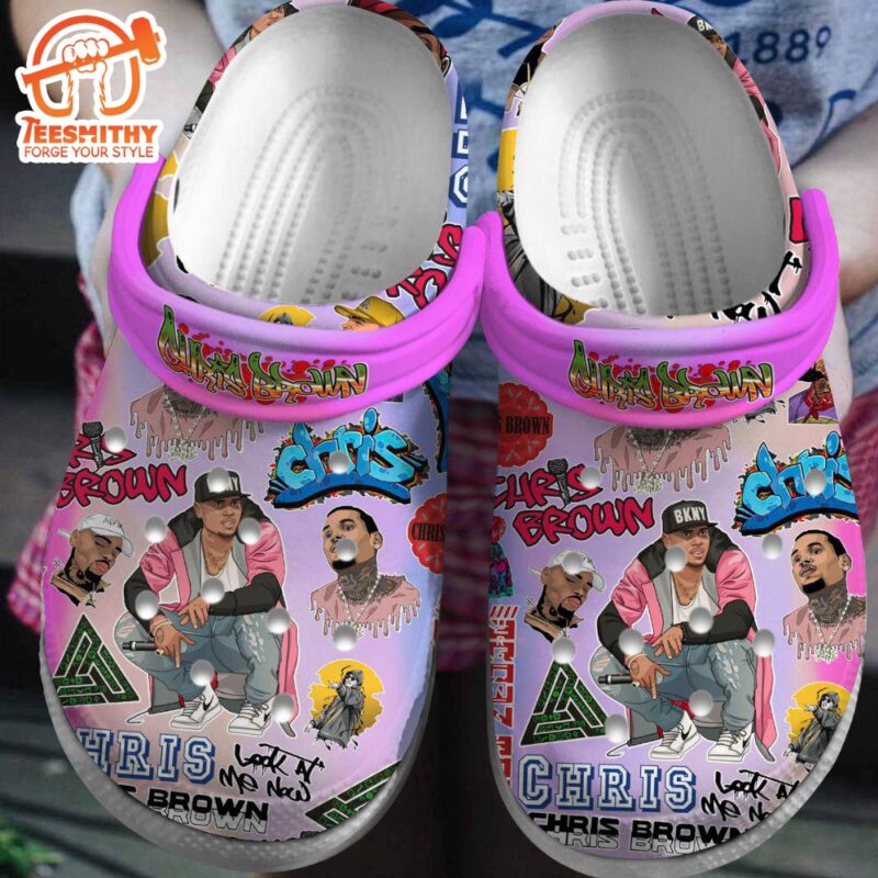 Chris Brown Music Premium Crocs Crocband Clogs Shoes Comfortable For Men Women and Kids