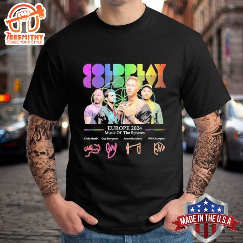 Coldplay Europe 2024 Music Of Sphere Schedule Fan T-Shirt