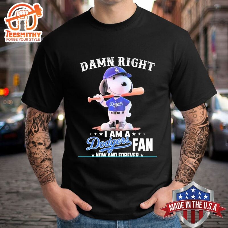 Damn Right I Am A Snoopy Los Angeles Dodgers 2024 T-shirt