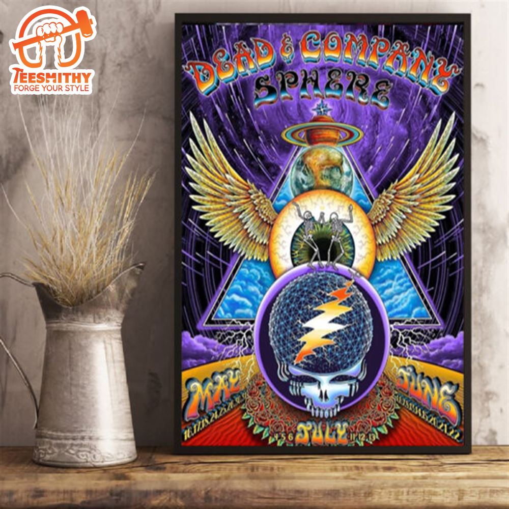 Dead And Company Sphere May June July 2024 Schedule Lists Art Prints and Canvas Posters