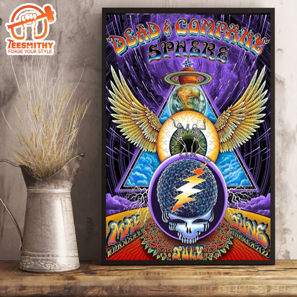 Dead And Company Sphere May June July 2024 Schedule Lists Canvas Poster