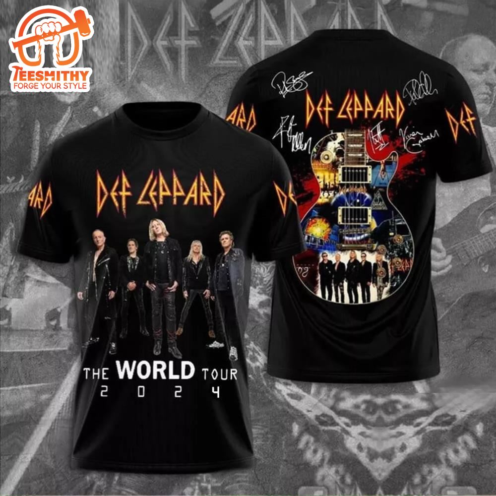 Def Leppard And Journey Summer Stadium Tour 2024 3D T-shirts For Men Women