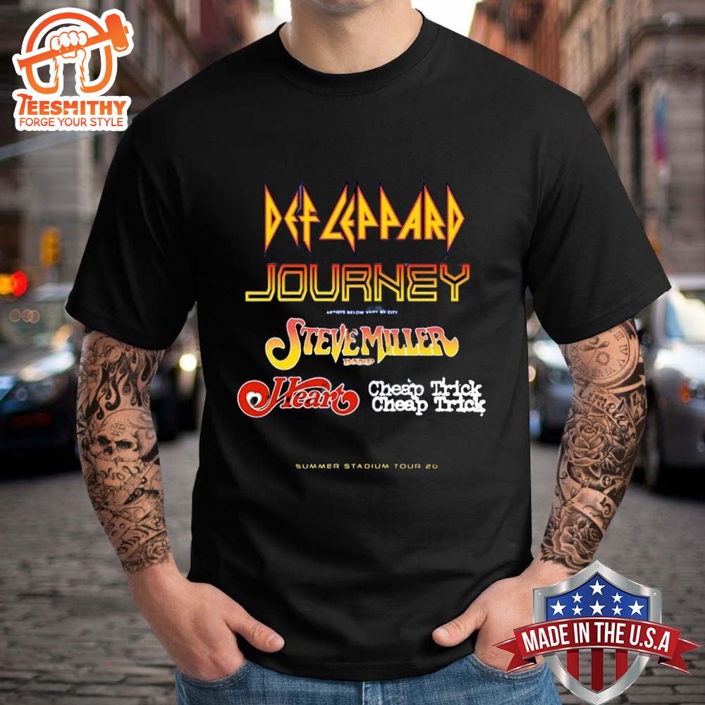 Def Leppard & Journey Announce 2024 Stadium Tour With Heart T-shirt