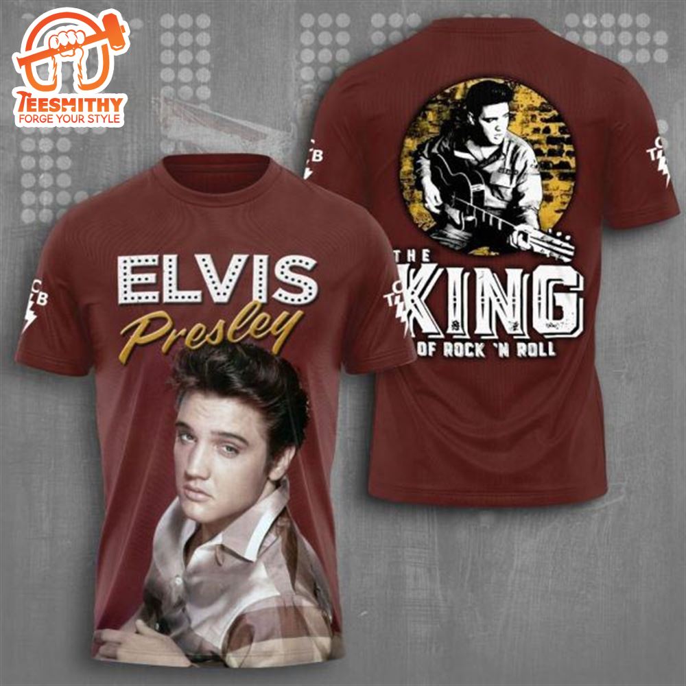 Elvis Presley The King Of Rock N Roll 3D T-Shirt