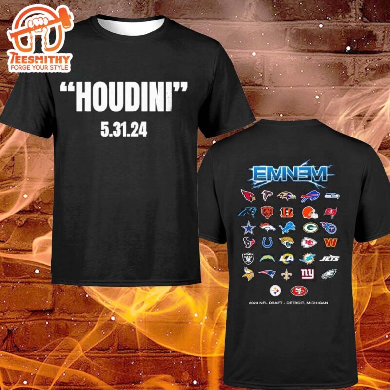 Eminem Houdini NFL Draft 2024 In Detroit Michigan Essentials T-Shirt
