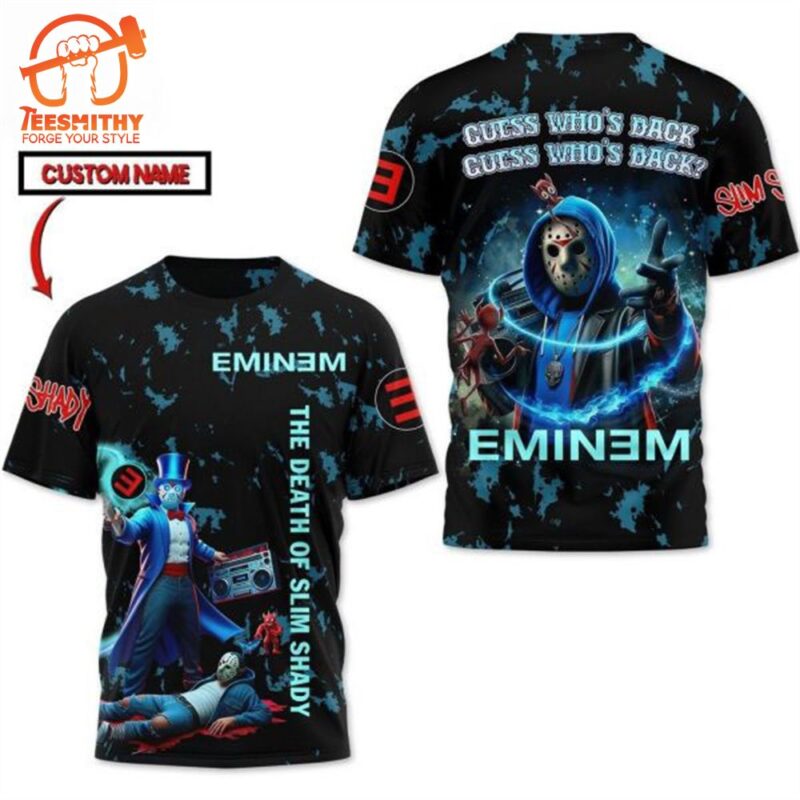 Eminem Slim Shady Im Back 3D Custom Name T-Shirt