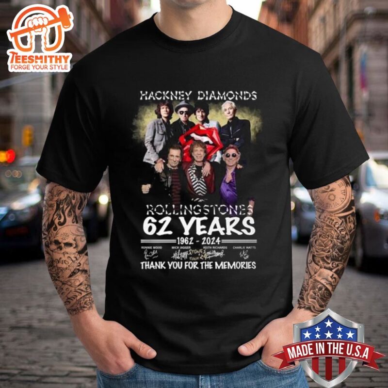 Hackney Diamonds Rolling Stones 62 Years Signature Thank You The Memories Unisex T-Shirt