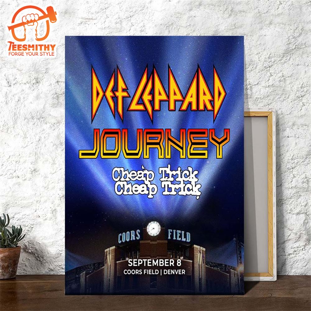 Journey And Def Leppard Are Bringing The Summer Stadium Tour 2024 Poster Canvas