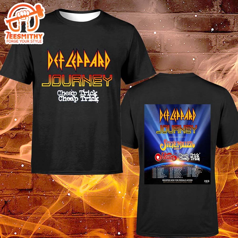 Journey And Def Leppard Are Bringing The Summer Stadium Tour 2024 T-shirt