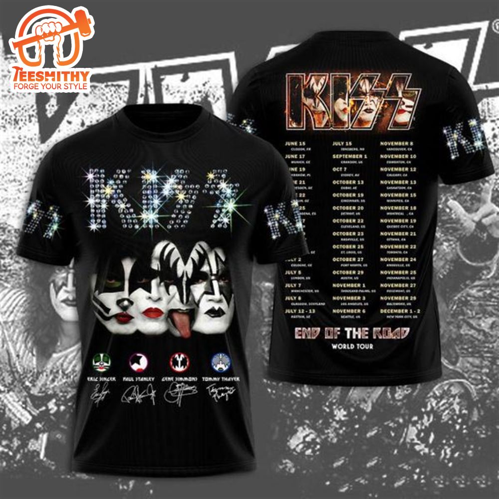 KISS Signature End Of The Road World Tour 3D T-Shirt