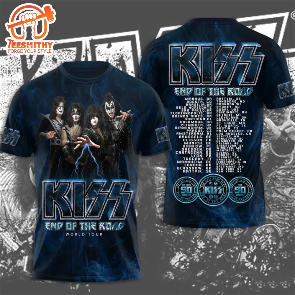 Kiss Band End Of The Road World Tour 2024 3D All Over Print T-Shirt