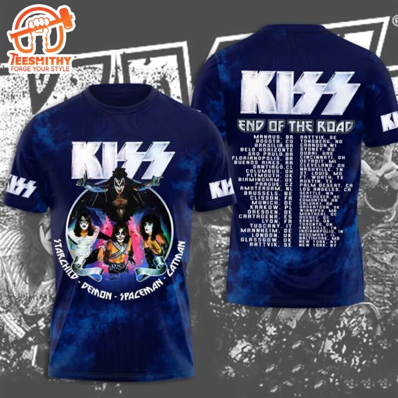 Kiss Band End Of The Road World Tour Dates 3D Shirt