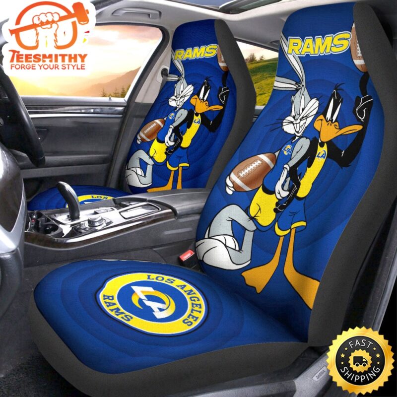 Los Angeles Rams Bugs-Bunny With Daffy Duck Car Seat Covers