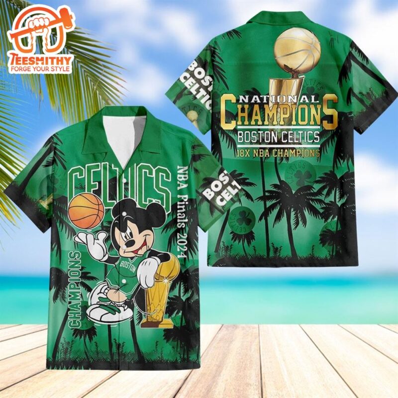 Mickey Mouse Boston Celtics Nba Champions 2024 Hawaiian Shirt
