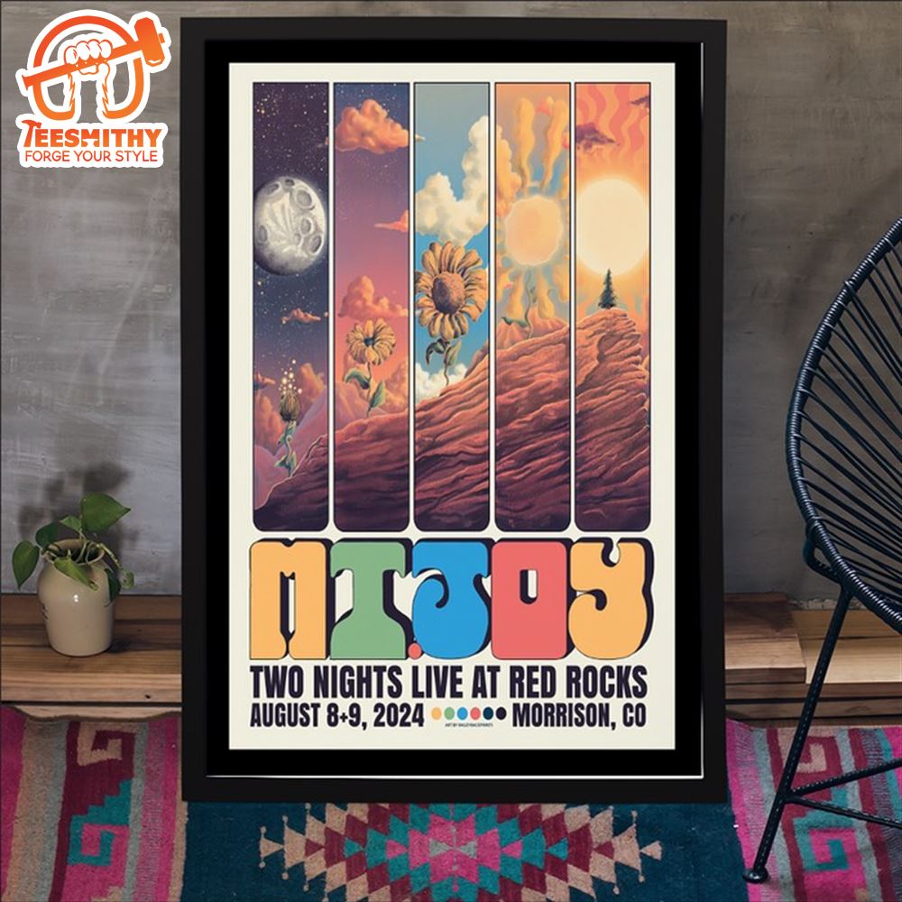 Mt. Joy Two Nights Live Red Rocks August 8-9 2024 Poster Canvas