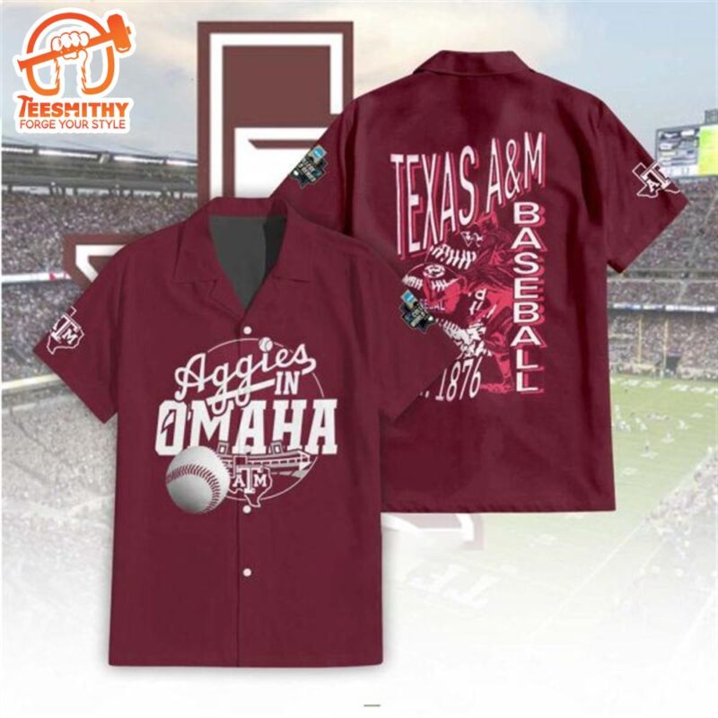 NCAA Texas A&M Aggies In Omaha 2024 Hawaiian Shirt