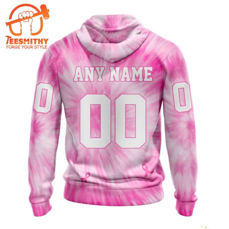 NFL Baltimore Ravens Special Pink Tie Dye Footballl Custom Hoodie