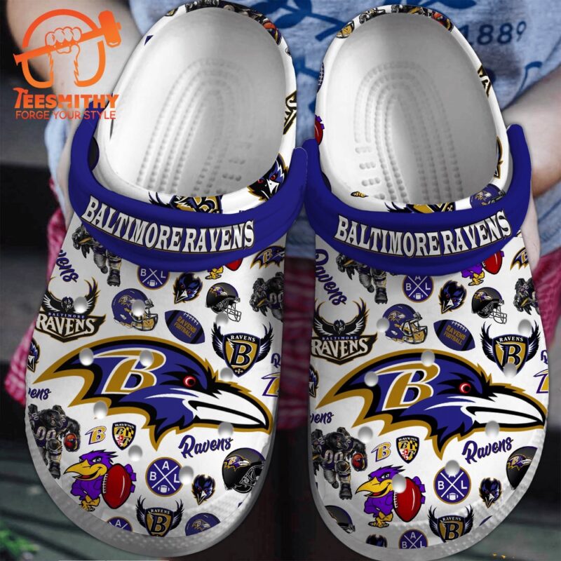 NFL Baltimore Ravens Sport Clogs Shoes