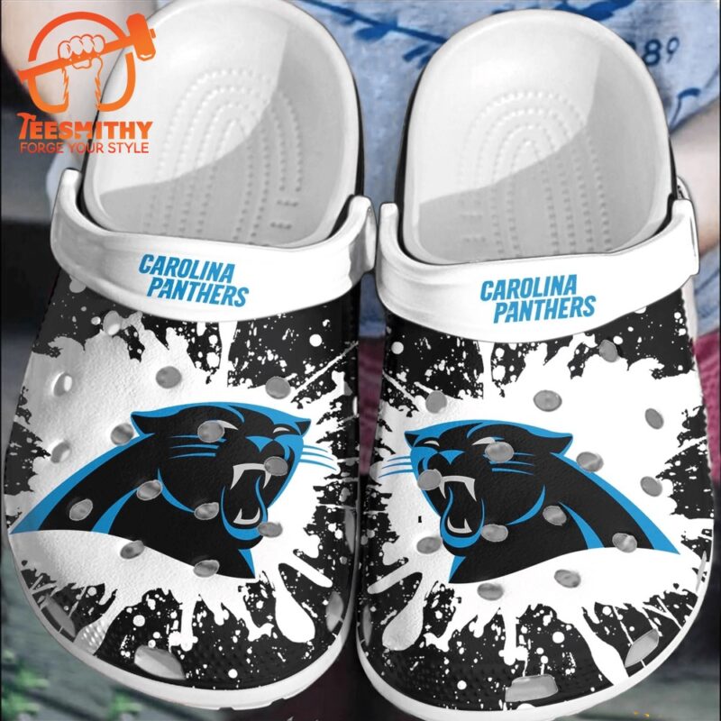 NFL Carolina Panthers Football Comfortable Clogs Shoes For Men Women