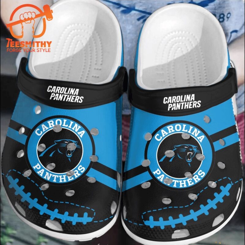NFL Carolina Panthers Football Comfortable Clogs Shoes