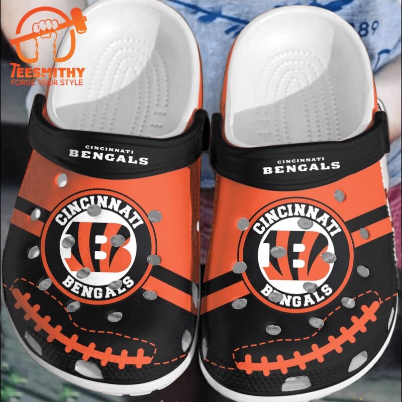 NFL Cincinnati Bengals Football Crocband Crocs Shoes Clogs