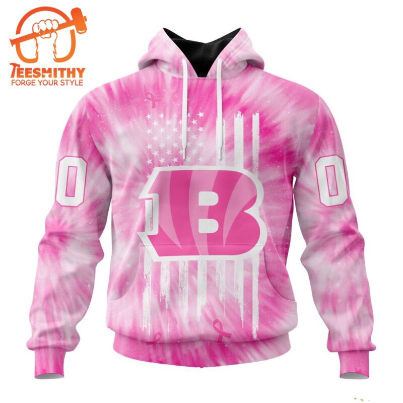 NFL Cincinnati Bengals Special Pink Tie Dye Footballl Custom Hoodie