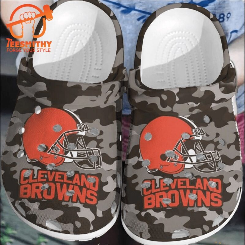 NFL Cleveland Browns Football Clogs Comfortable Shoes