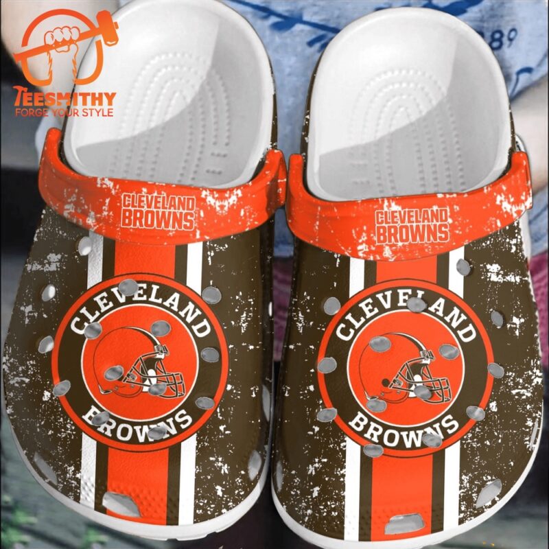 NFL Cleveland Browns Football Clogs Shoes Comfortable