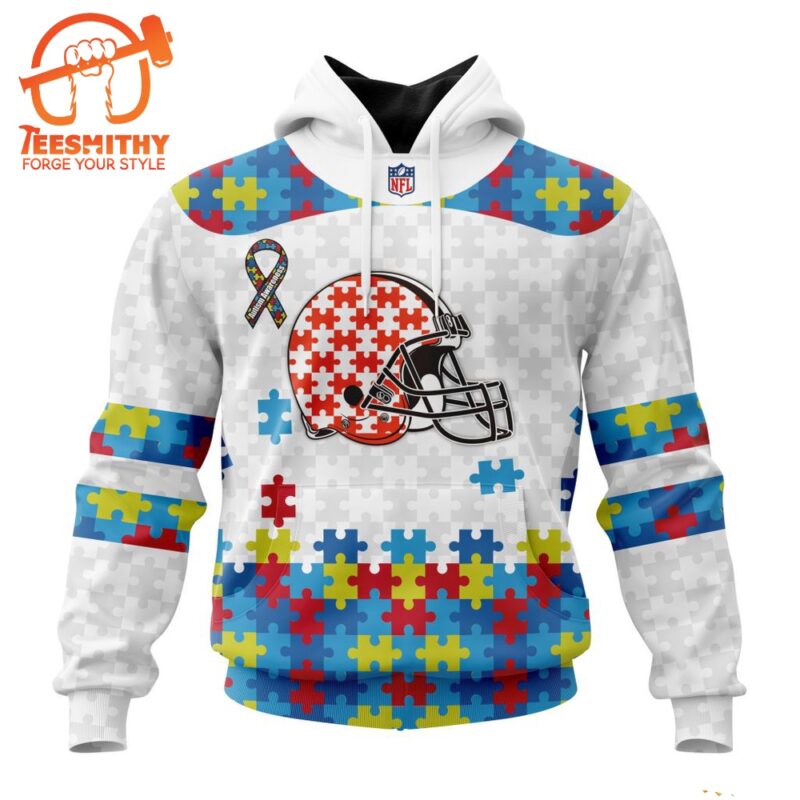 NFL Cleveland Browns Special Autism Awareness Custom Hoodie