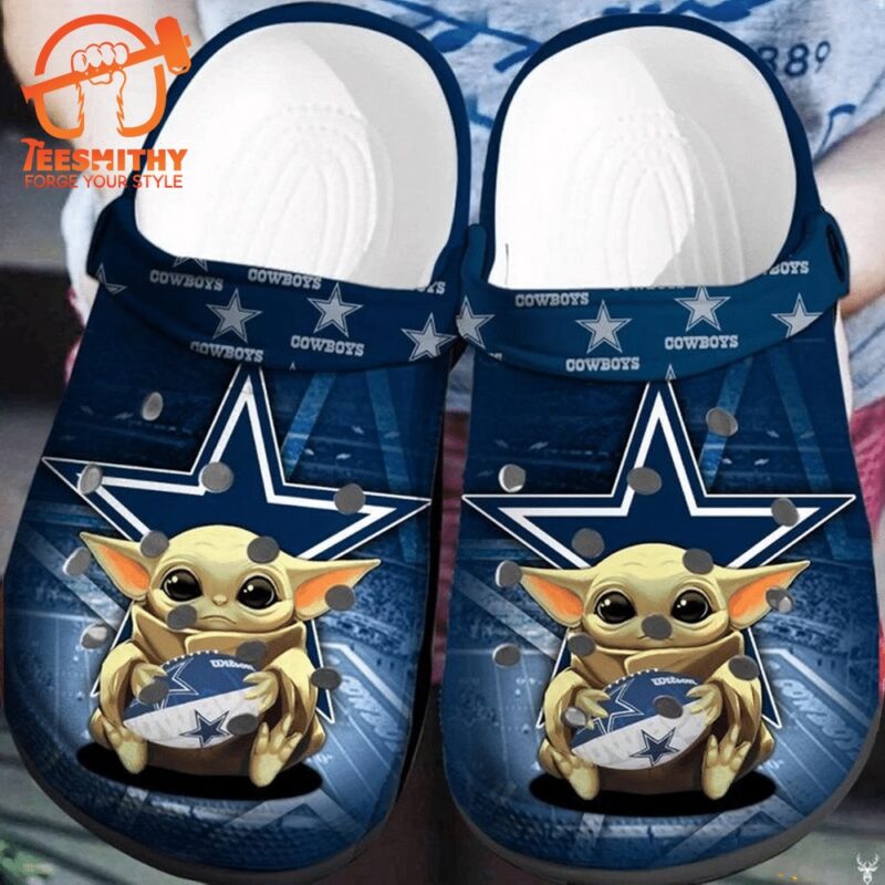 NFL Dallas Cowboys Baby Yoda Sport Clog Shoes