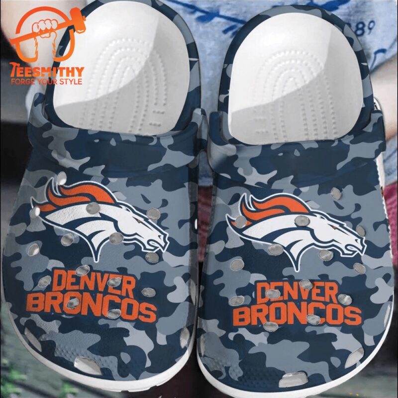 NFL Denver Broncos Football Comfortable Clogs Shoes For Men Women