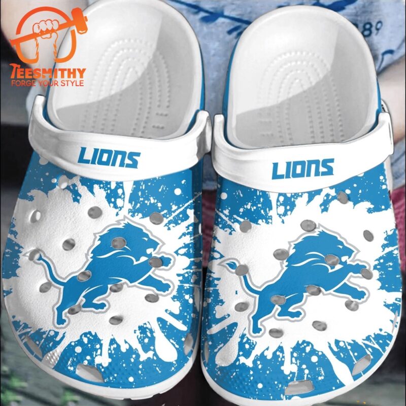 NFL Detroit Lions Football Comfortable Clogs Shoes