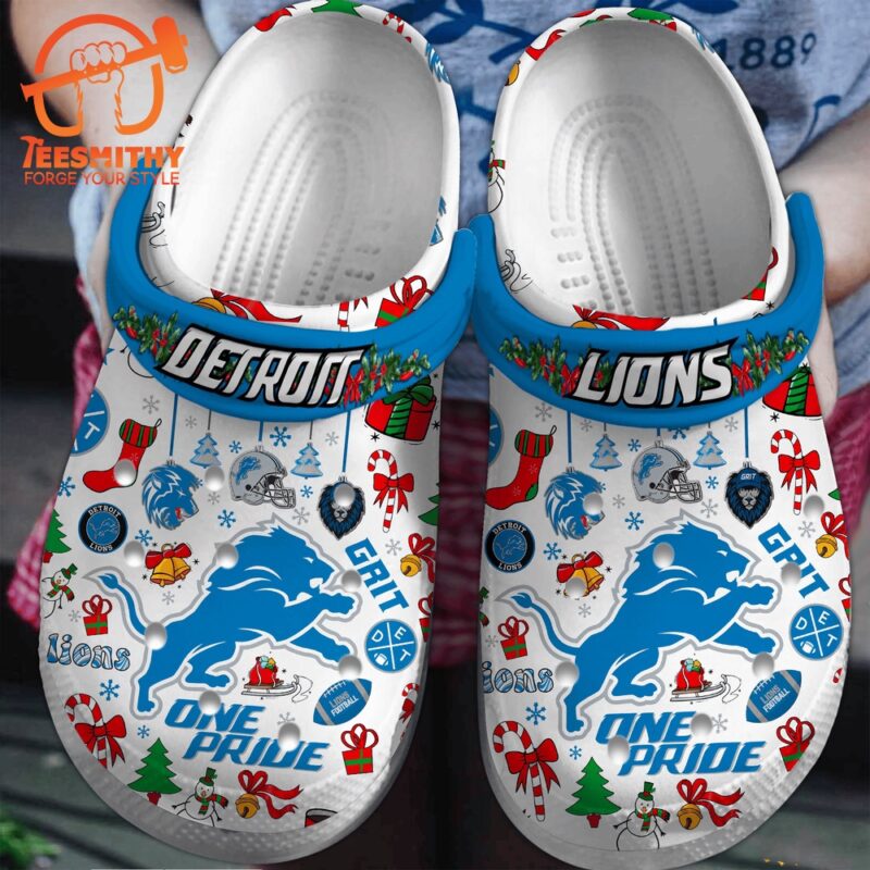 NFL Detroit Lions Sport Merry Christmas Clogs Shoes