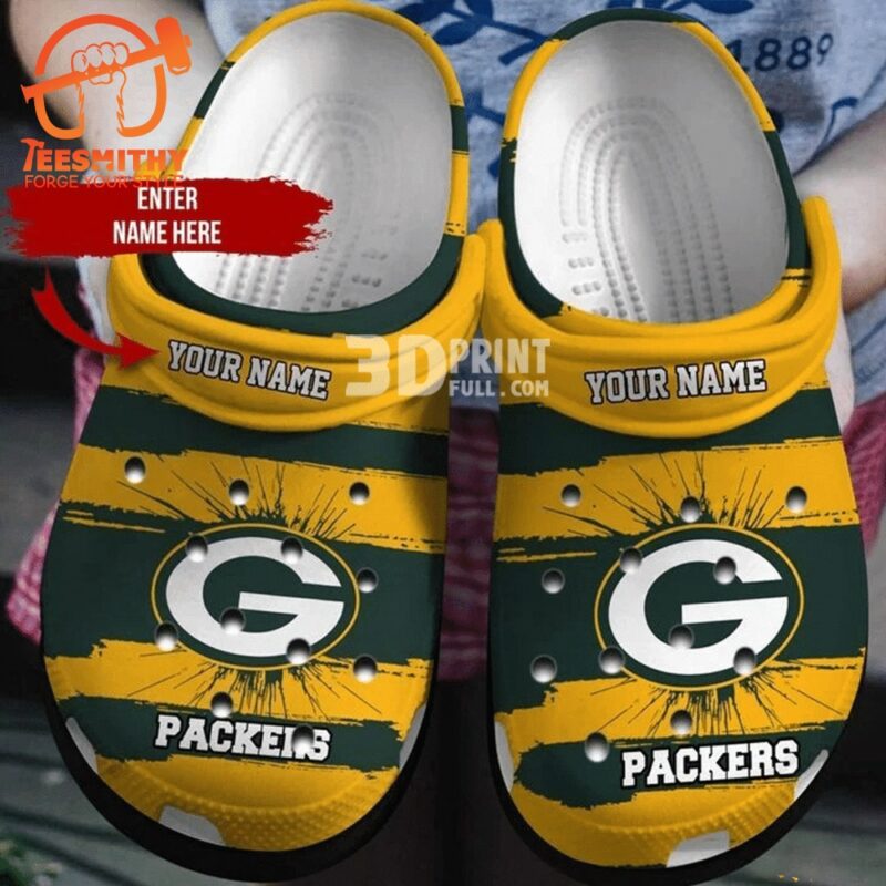 NFL Green Bay Packers Customized Name Clog