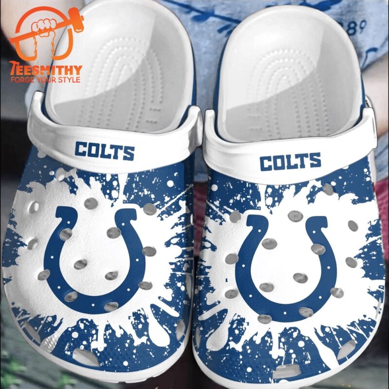 NFL Indianapolis Colts Football Clogs Crocband Shoes Comfortable Crocs