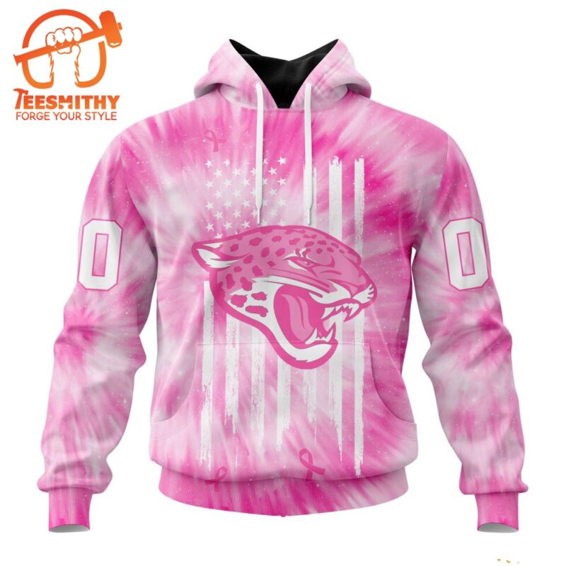NFL Jacksonville Jaguars Special Pink Tie Dye Footballl Custom Hoodie