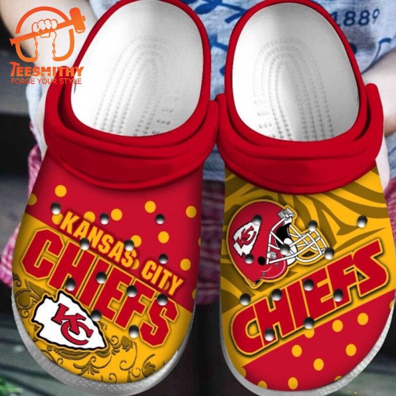 NFL Kansas City Chiefs Crocband Design Crocs Clogs Shoes