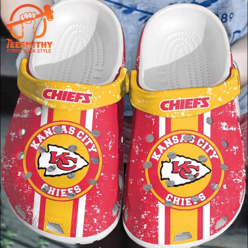NFL Kansas City Chiefs Football Comfortable Clogs Shoes