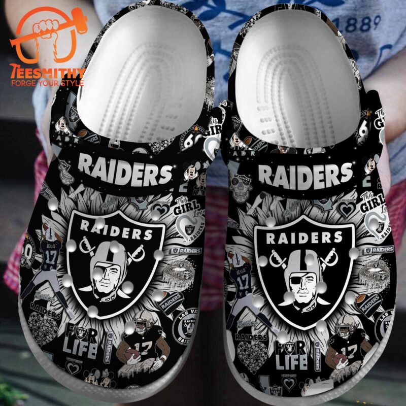 NFL Las Vegas Raiders Sport Clogs Shoes