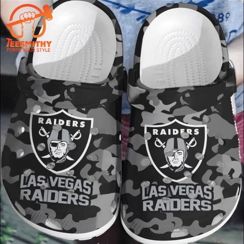 NFL Lasvegas Raiders Football Shoes Crocband Comfortable Clogs