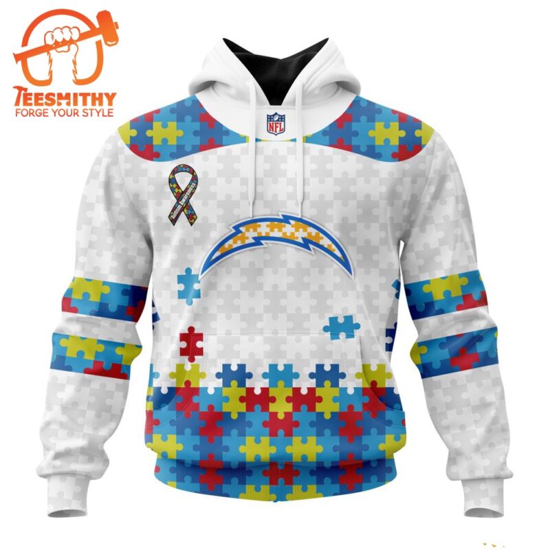 NFL Los Angeles Chargers Special Autism Awareness Custom Hoodie