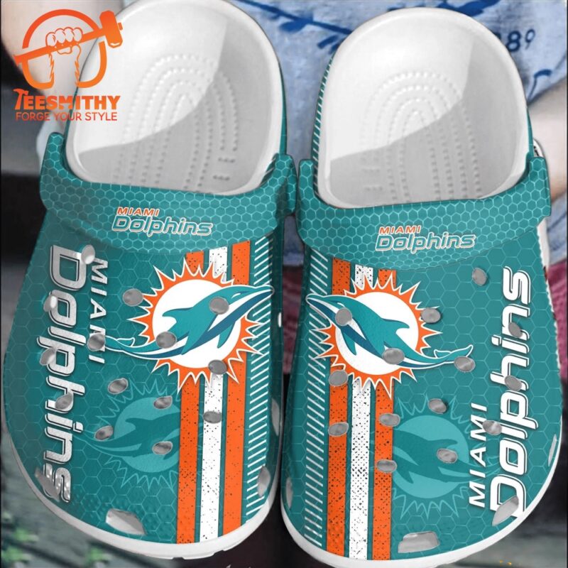 NFL Miami Dolphins Football Comfortable Shoes Clogs Crocband