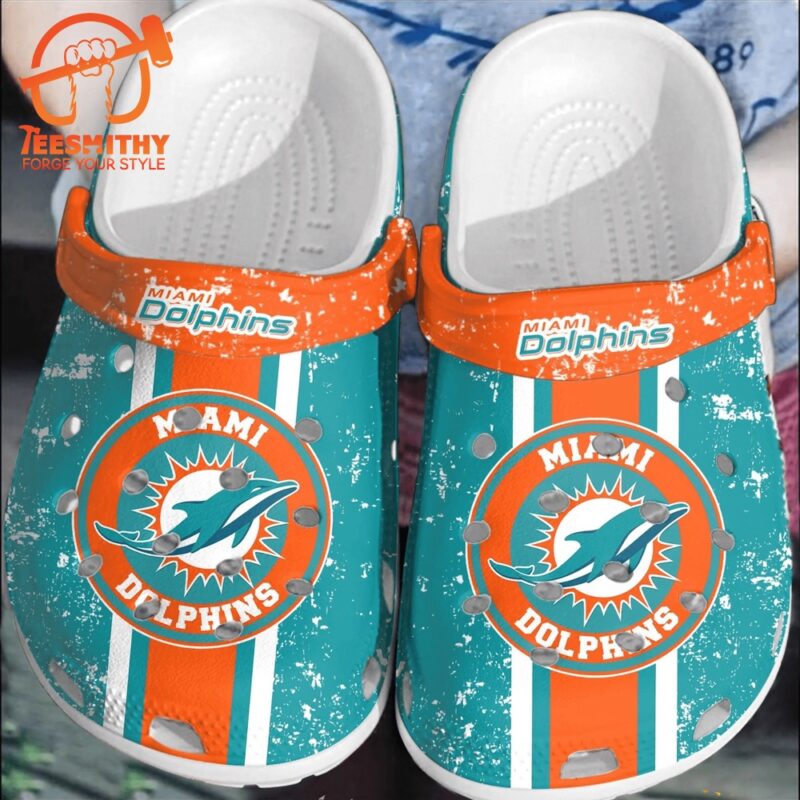 NFL Miami Dolphins Football Comfortable Shoes Clogs For Men Women