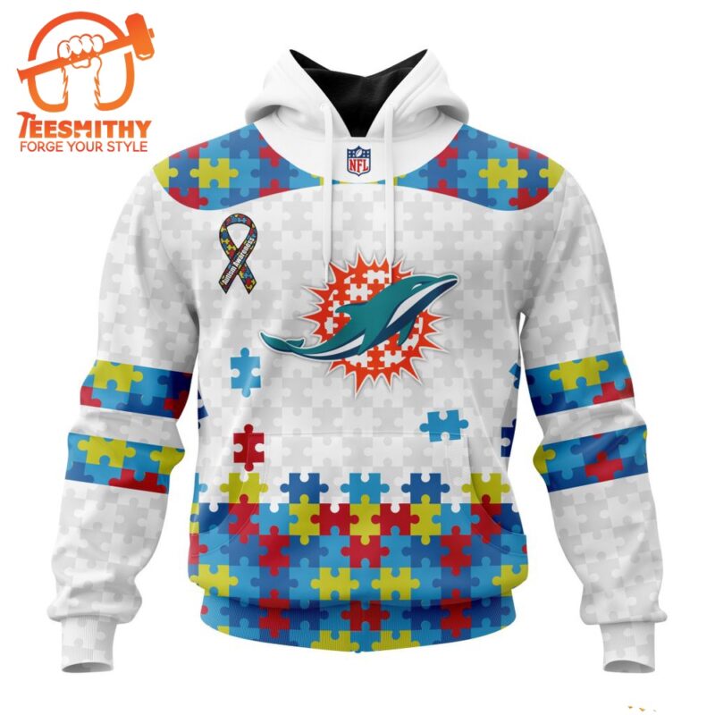 NFL Miami Dolphins Special Autism Awareness Custom Hoodie