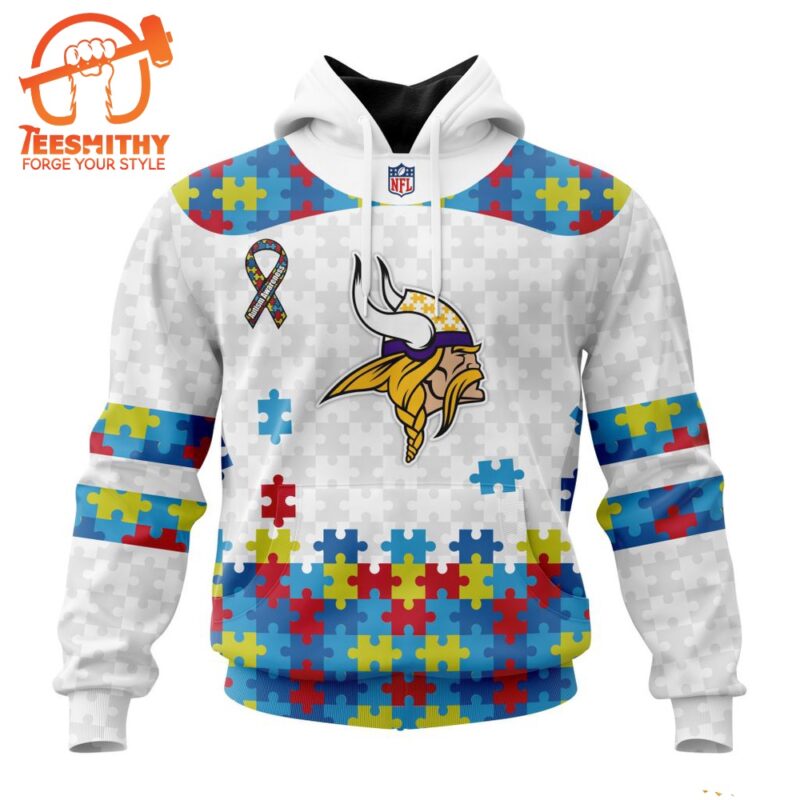NFL Minnesota Vikings Special Autism Awareness Custom Hoodie